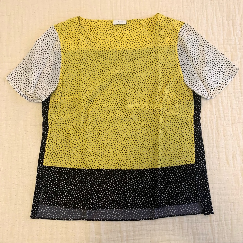 Akris Punto Silk Memphis Pattern Blouse Top
